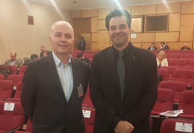 Quilici e Sachsida em evento onde foi discutido o aprimorando dos marcos legais dos setores de energia e mineração